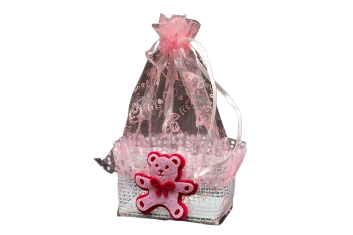 סל תינוק דובי ורוד (12 יחידות)