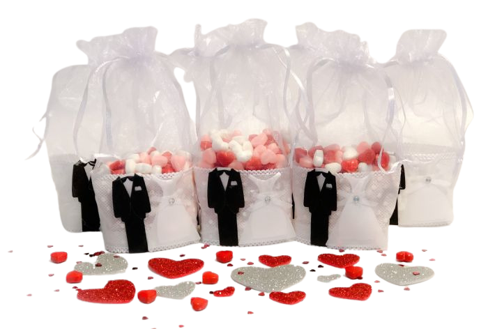 סל חתן כלה שקית אורגנזה (12 יחידות)