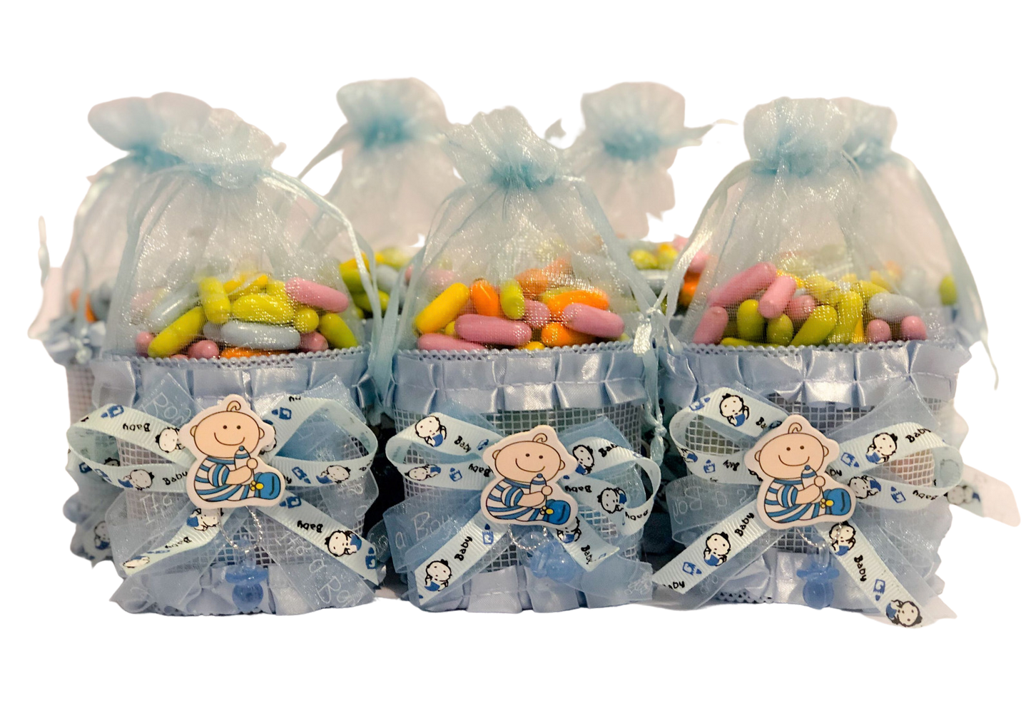 תיק בד תכלת תינוק (12 יחידות)